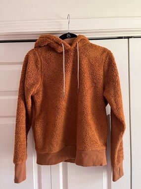 Athleta Cozy Rust Sherpa Hoodie